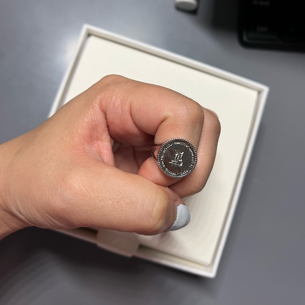 aurate - silver ring size 4